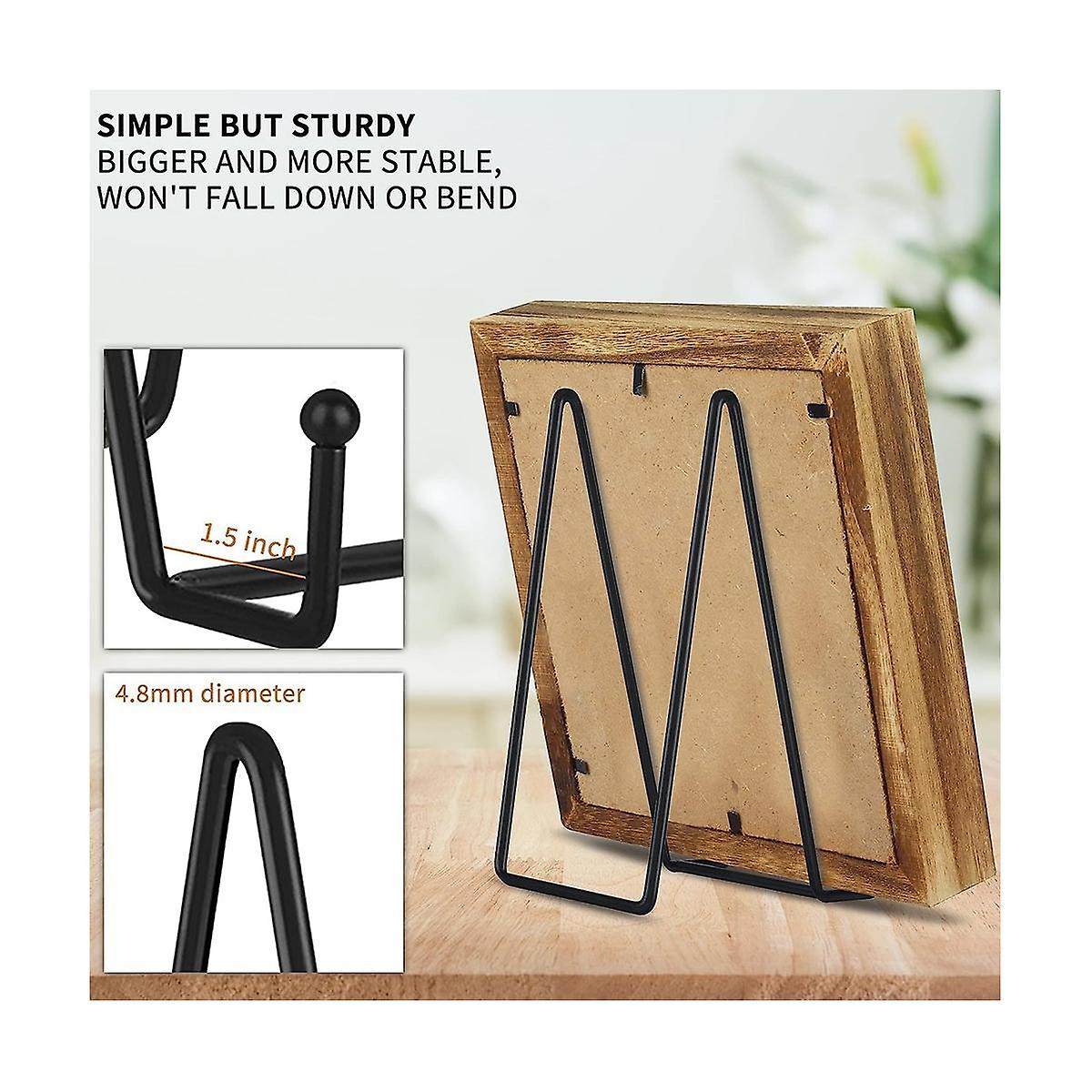 8 Inch Black Metal Plate Stand Holder for Picture, Decorative Plate, Book Compatible with Various Brands - Image 3