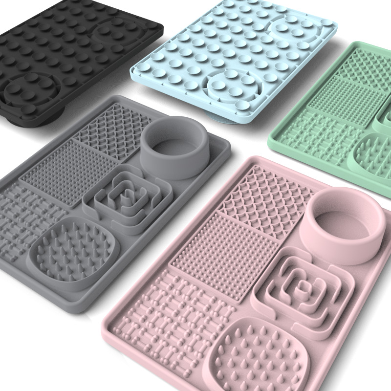 Dog Lick Mat Pink Square Food Bowl - Image 2