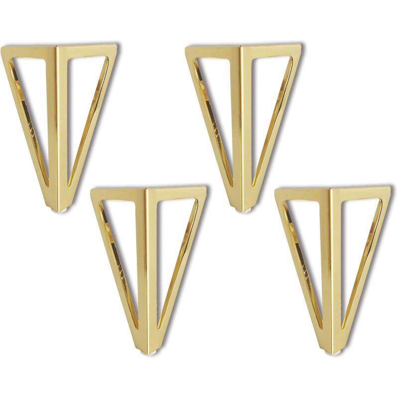 Set of 4 Replacement Furniture Legs, 15 cm, Triangular, Gold, DIY Table Legs, for Chairs, Cabinets and Sofas, Other Furniture Legs - Image 1