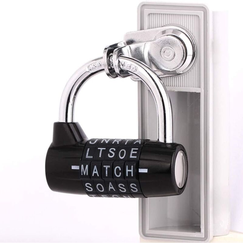 Waterproof and Rustproof 5 Letter Combination Lock for Cabinets, Schools, Businesses, and Homes - Image 3