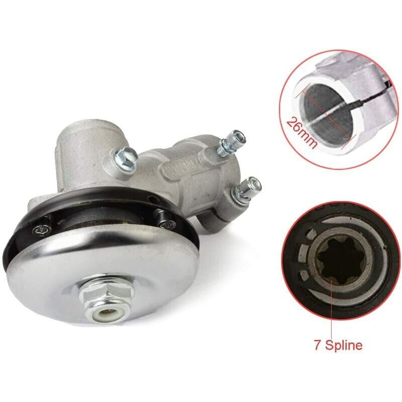 26mm/28mm Brushcutter Gearbox, Universal Brushcutter Gearbox for Grass Trimmer/Chainsaw (26mm, 7 Tooth Round) - Image 2