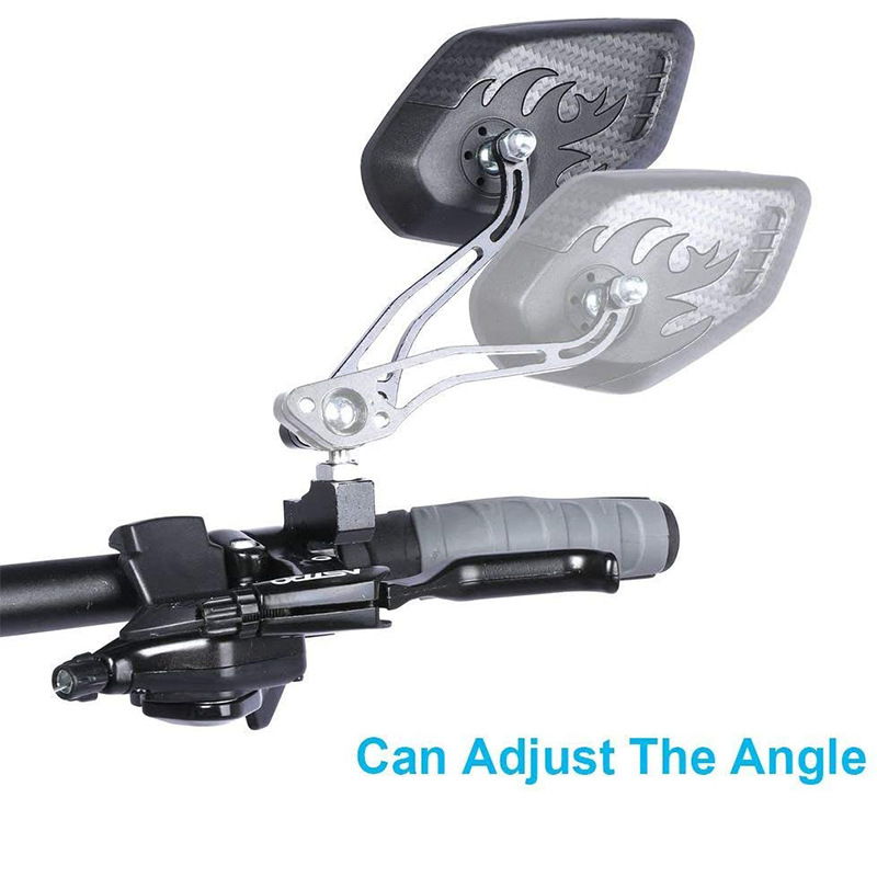 Bicycle Mirrors, [Upgraded Version] Two pcs HD Safety Glass Adjustable Rearview Mirrors for Mountain Bike, Adjustable Glass Rearview Mirror - Image 2