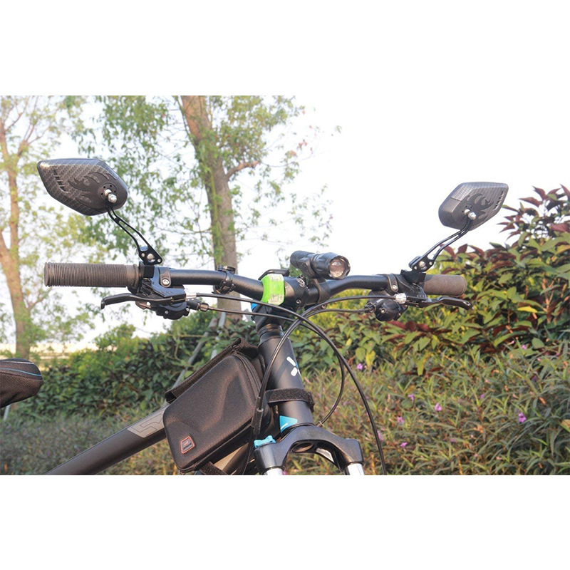 Bicycle Mirrors, [Upgraded Version] Two pcs HD Safety Glass Adjustable Rearview Mirrors for Mountain Bike, Adjustable Glass Rearview Mirror - Image 5
