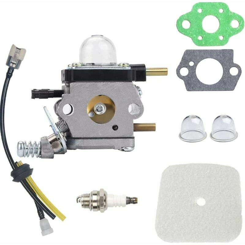 Mantis Tiller Parts Carburetor C1U-K54A with Air Filter Repower Kit for Mantis 2-Stroke 7222 7222E 7222M 7225 7230 7234 7240 7920 7924, - Image 1