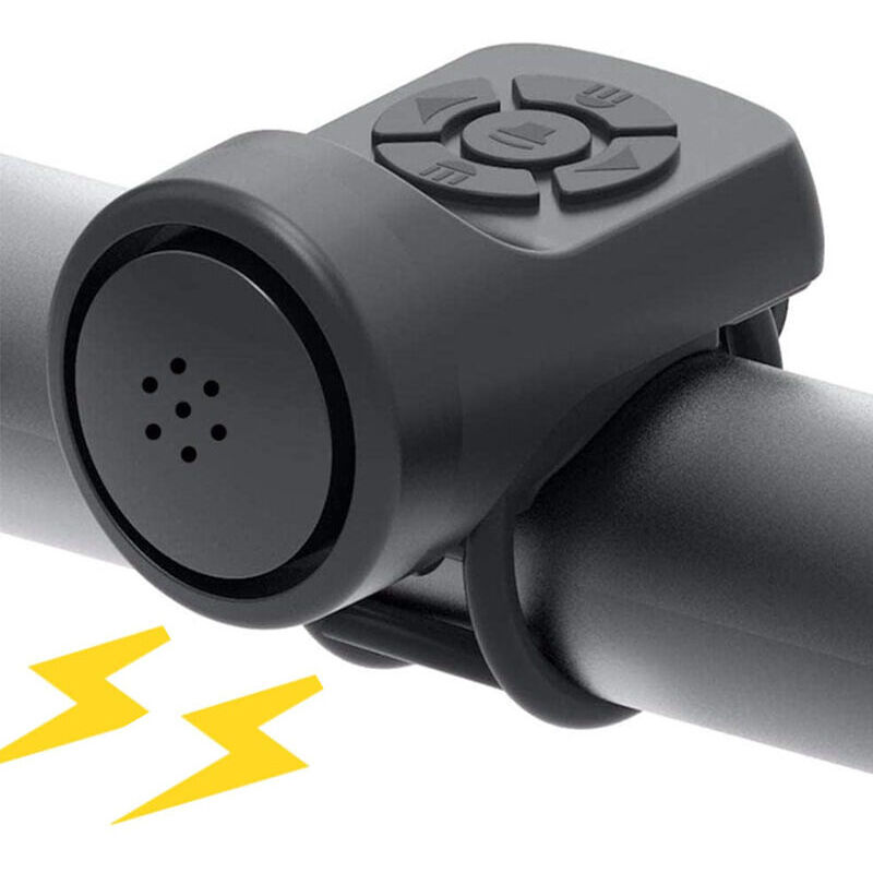 Electric Bicycle Horn 120dB, Portable USB Charging Rubberskin Bell with Alarm for Mountain and Road Bike. - Image 1
