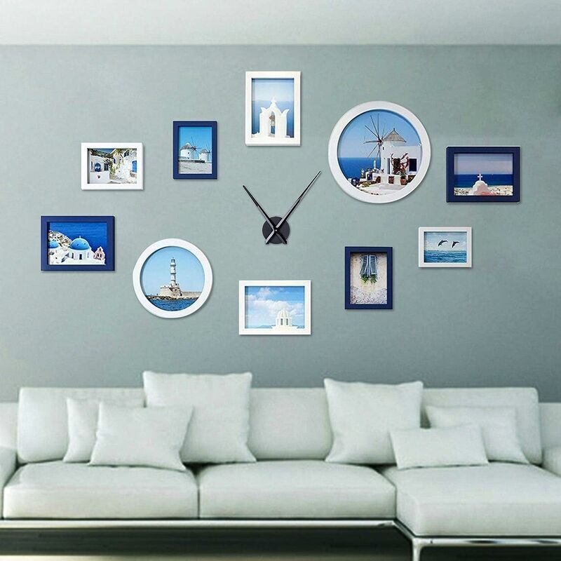 Large Wall Clock Single Hand No Numbers 31.5cm Hands High Longitudinal Shaft Mechanism Black - Image 2