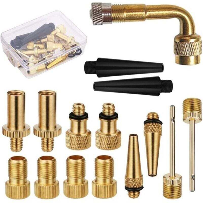 15 pcs Bicycle Valve Adapter Set Reducing Nozzles Tire Pump Adapter Set Ball Pump Needle Universal. - Image 1