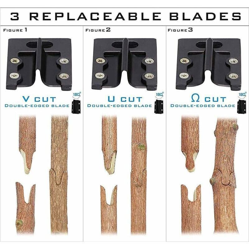 Professional Grafting Scissors Garden Scissors Tree Grafting Pliers Garden Grafting Kit for Trees (Black Cloth Bag + Rubber Band + Membrane) - Image 3