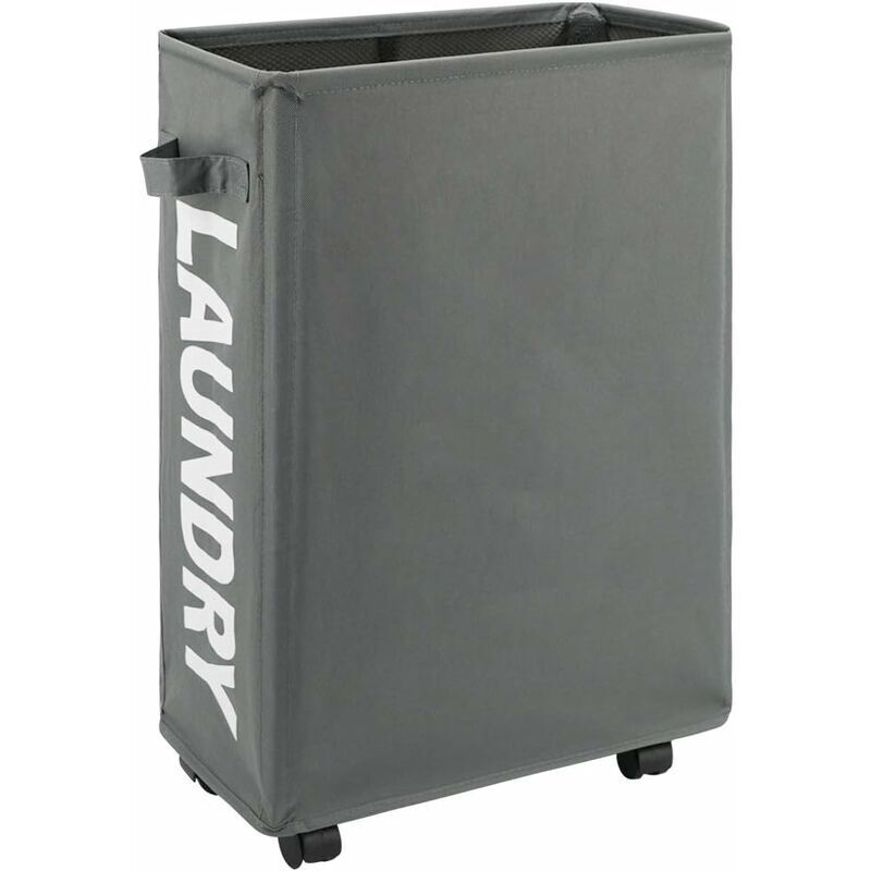 Gray Collapsible Laundry Hamper 22\ - Image 1