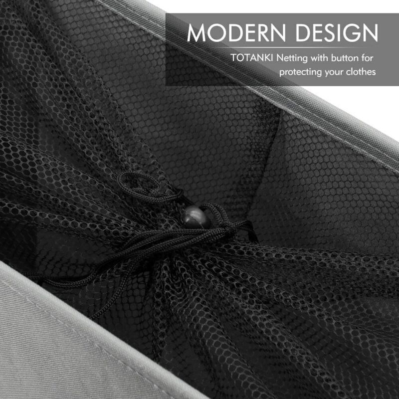 Gray Collapsible Laundry Hamper 22\ - Image 5
