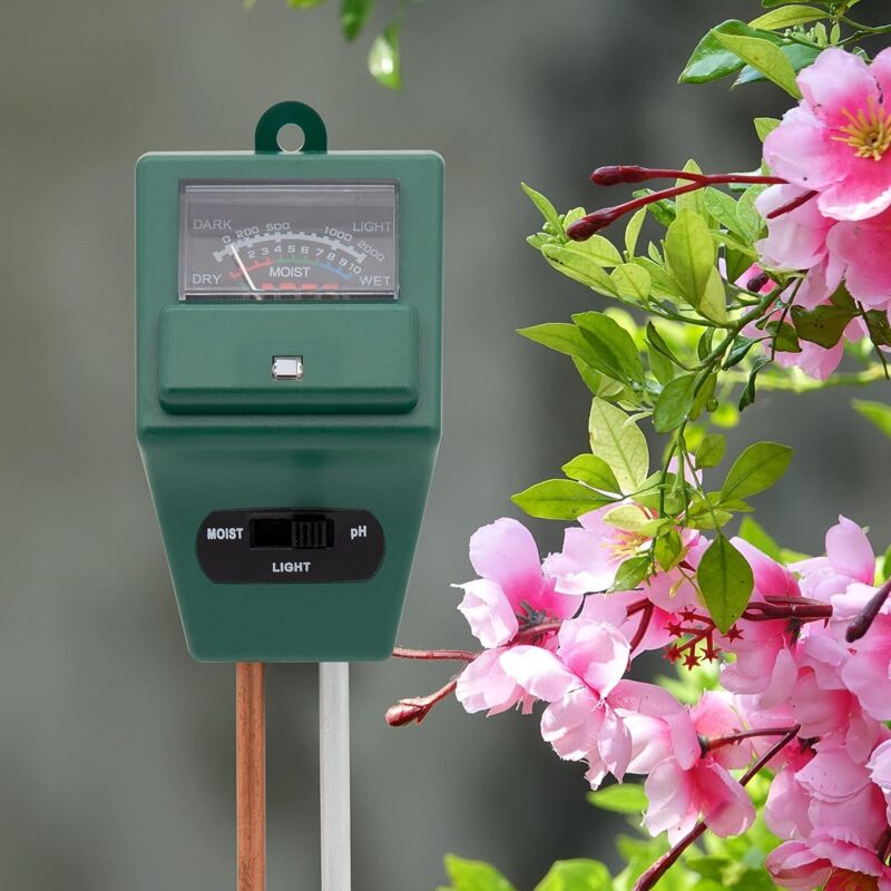 3-in-1 Soil pH Moisture Meter Test Kit for Flowers Grass Plant Garden Lawn with Probe - Image 1