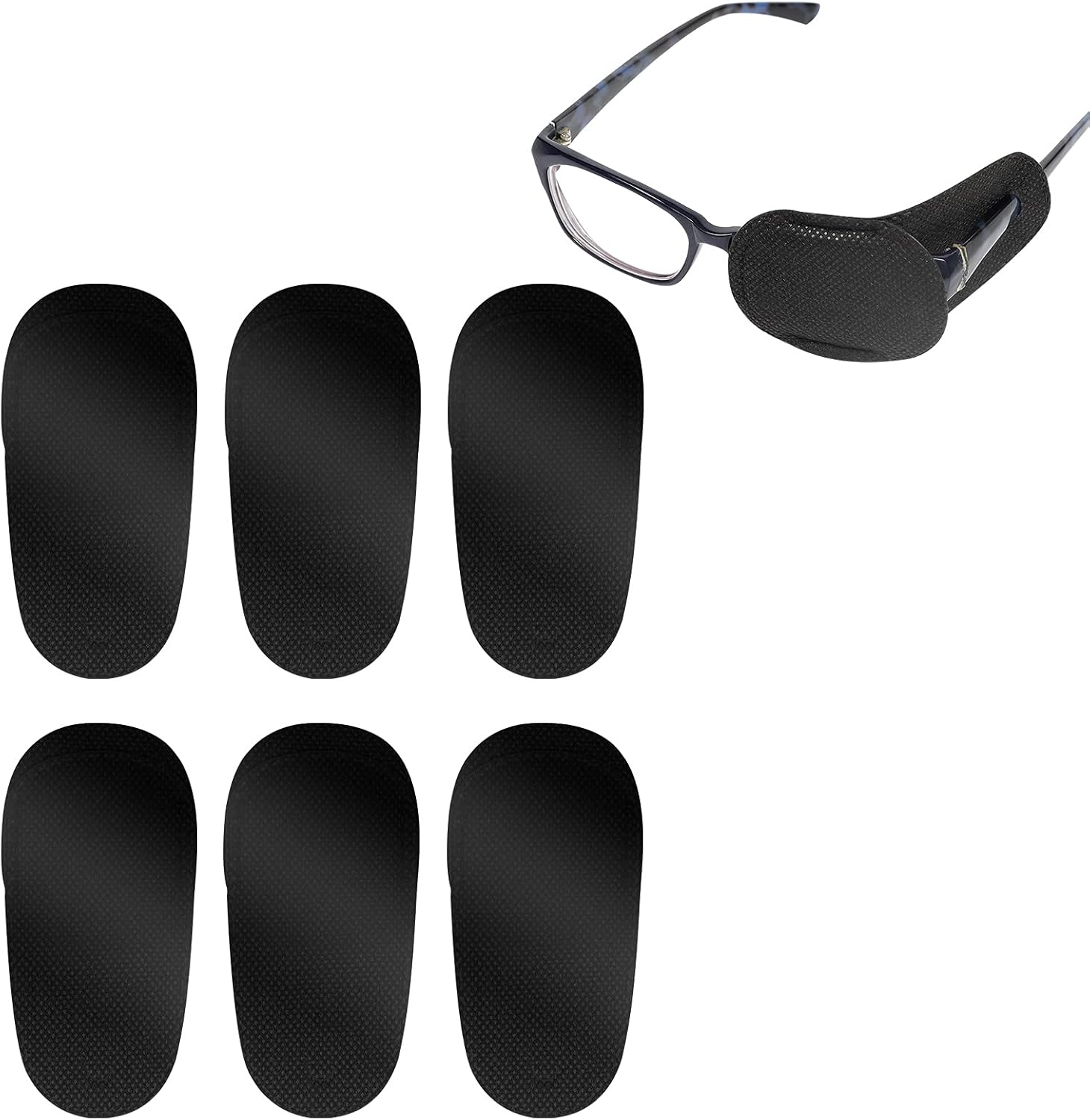 6 Pieces Eye Patches for Glasses, Reusable Eye Patches for Covering - Image 1