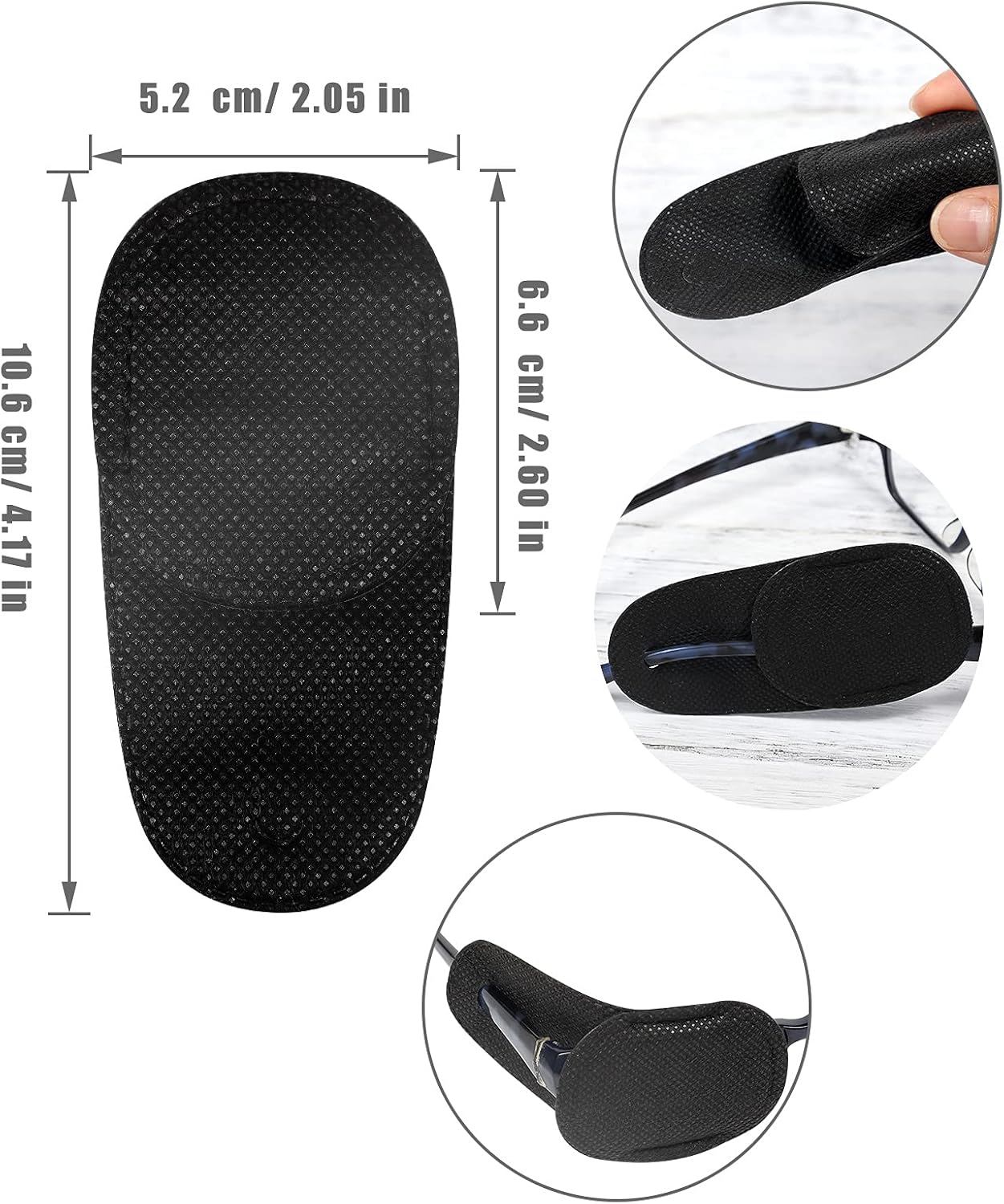 6 Pieces Eye Patches for Glasses, Reusable Eye Patches for Covering - Image 3