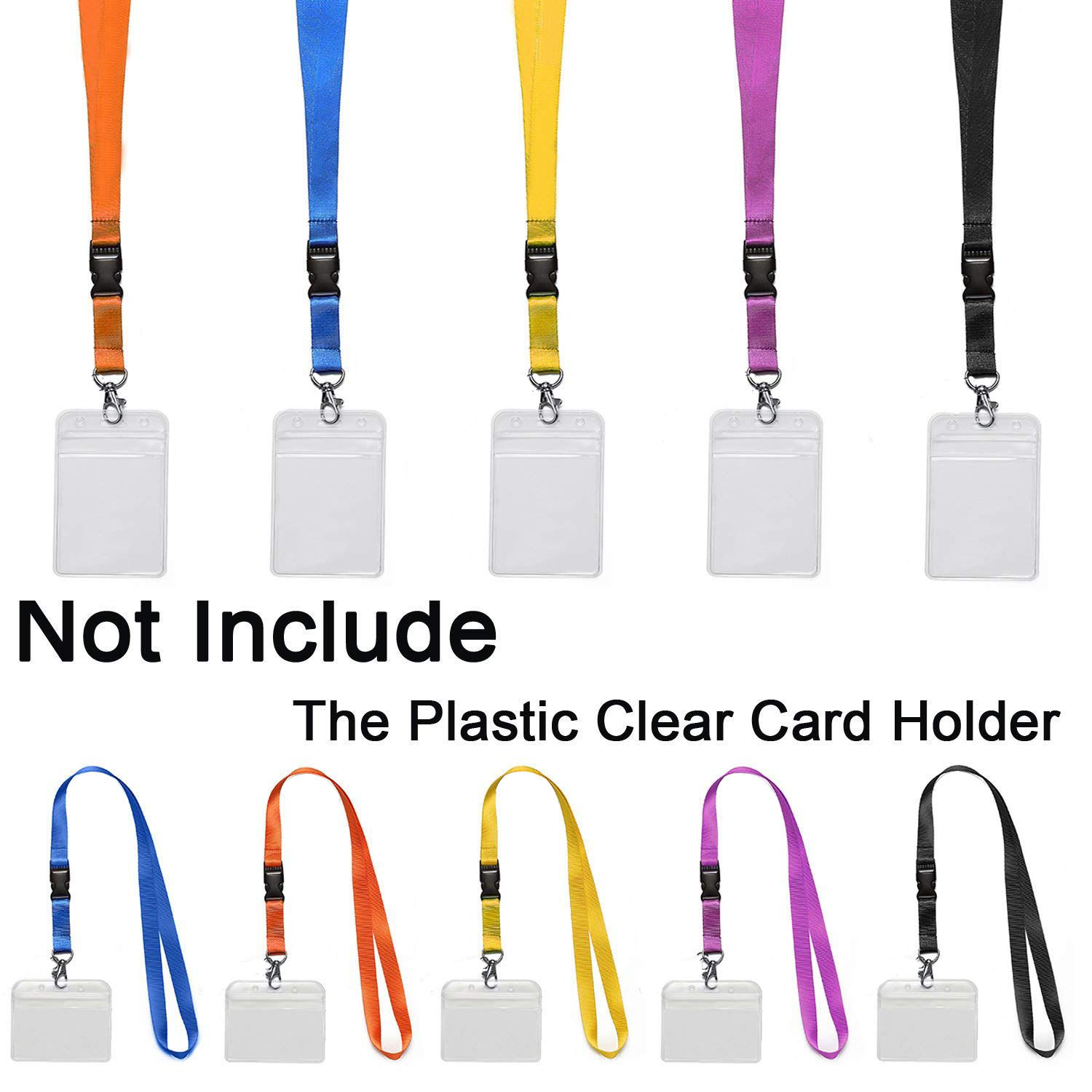 5-pack Neck Warmers with Removable Buckle - Orange, Blue, Purple, Black, Yellow, SU-CYL-0598 - Image 3