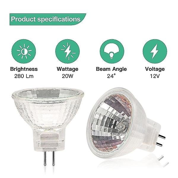 MR11 GU4 Halogen Bulbs 12V 20W Dimmable (12-Pack) for Ceiling Lighting - Image 3