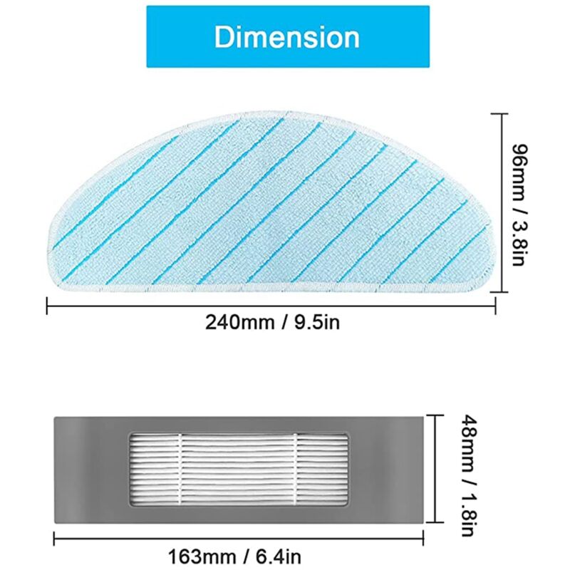 Deebot T9+ Max Robot Vacuum Cleaner Accessories Replacement Kit - Image 2