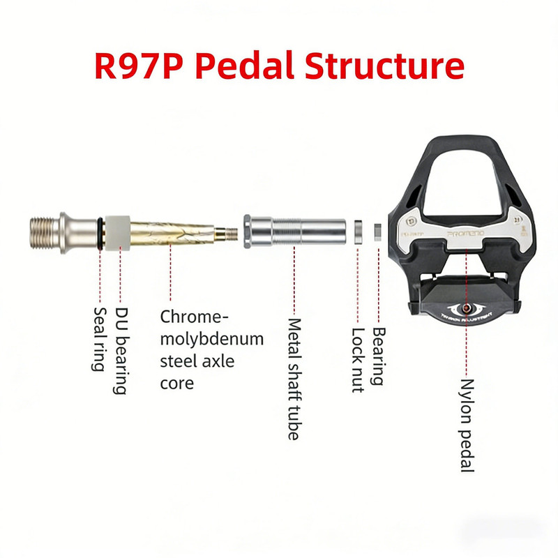 PROMEND bicycle clipless pedals, compatible with SHIMANO SPD-SL system - Image 6