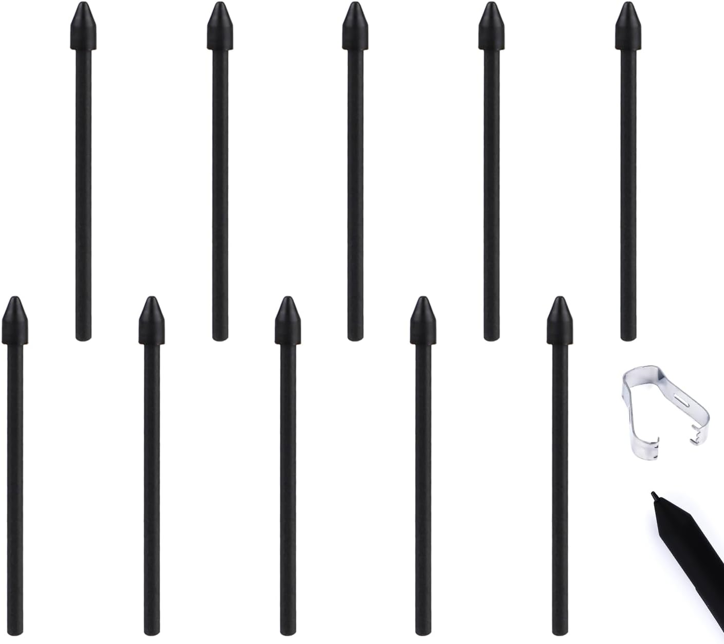 S Pen Nibs 10pcs Black for Compatible with Samsung Galaxy Tab S6 S7 S7 Plus S8 S8 Plus with Installation Tool - Image 1