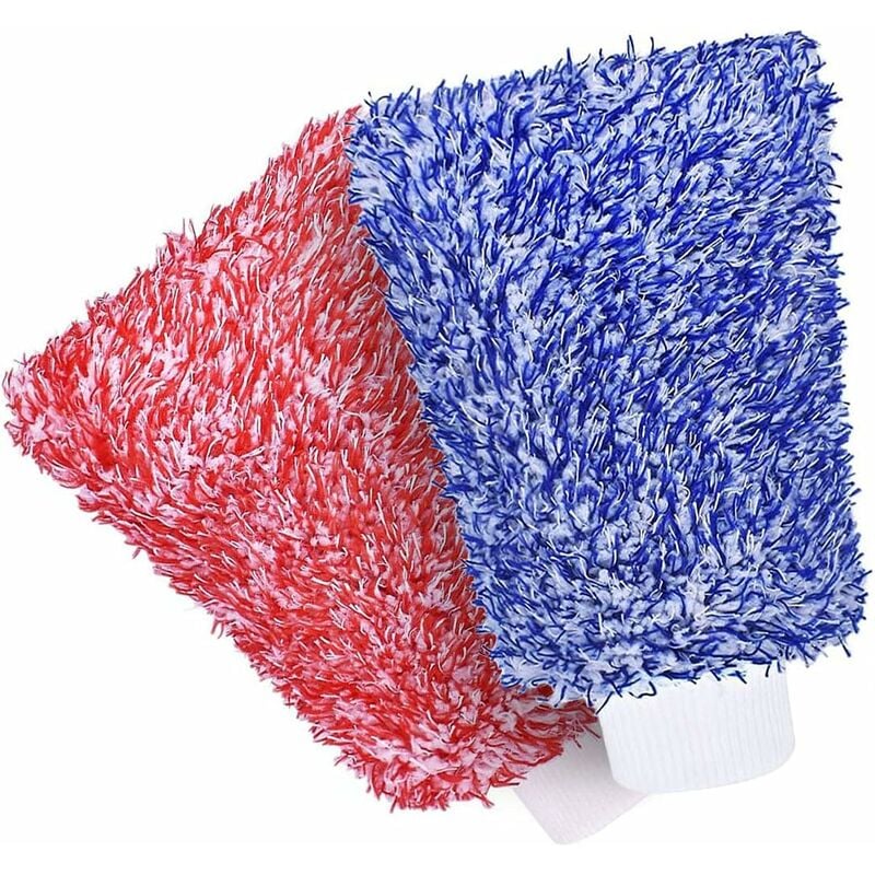 Microfiber Car Wash Mitt Gloves Super Absorbent Chenille for Kitchen and Auto Cleaning - Image 1