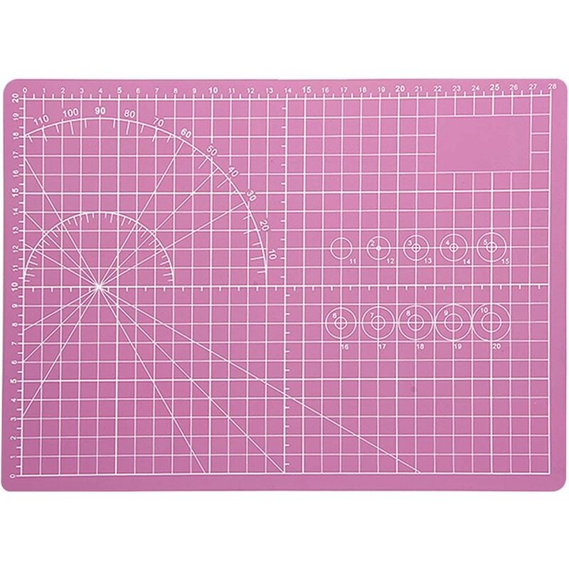 Cutting Mat, Sewing Mat, Cutting Base, Cutting Pads, Self-Healing Cutting Mat, for Fabric, Quilting, Sewing, Scrapbooking (Pink) - Image 1