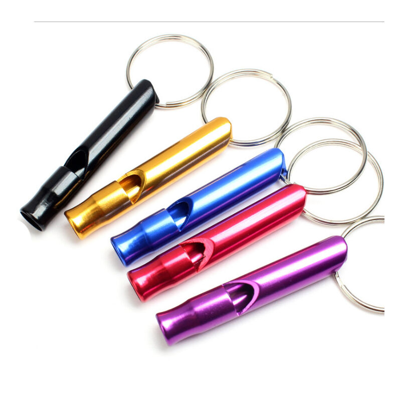 5-pack Aluminum First Aid Whistle with Keychain for Sports, Hiking, Camping, Climbing - Image 4