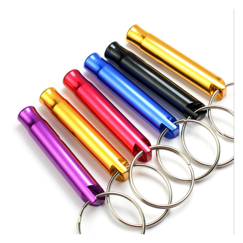 5-pack Aluminum First Aid Whistle with Keychain for Sports, Hiking, Camping, Climbing - Image 5