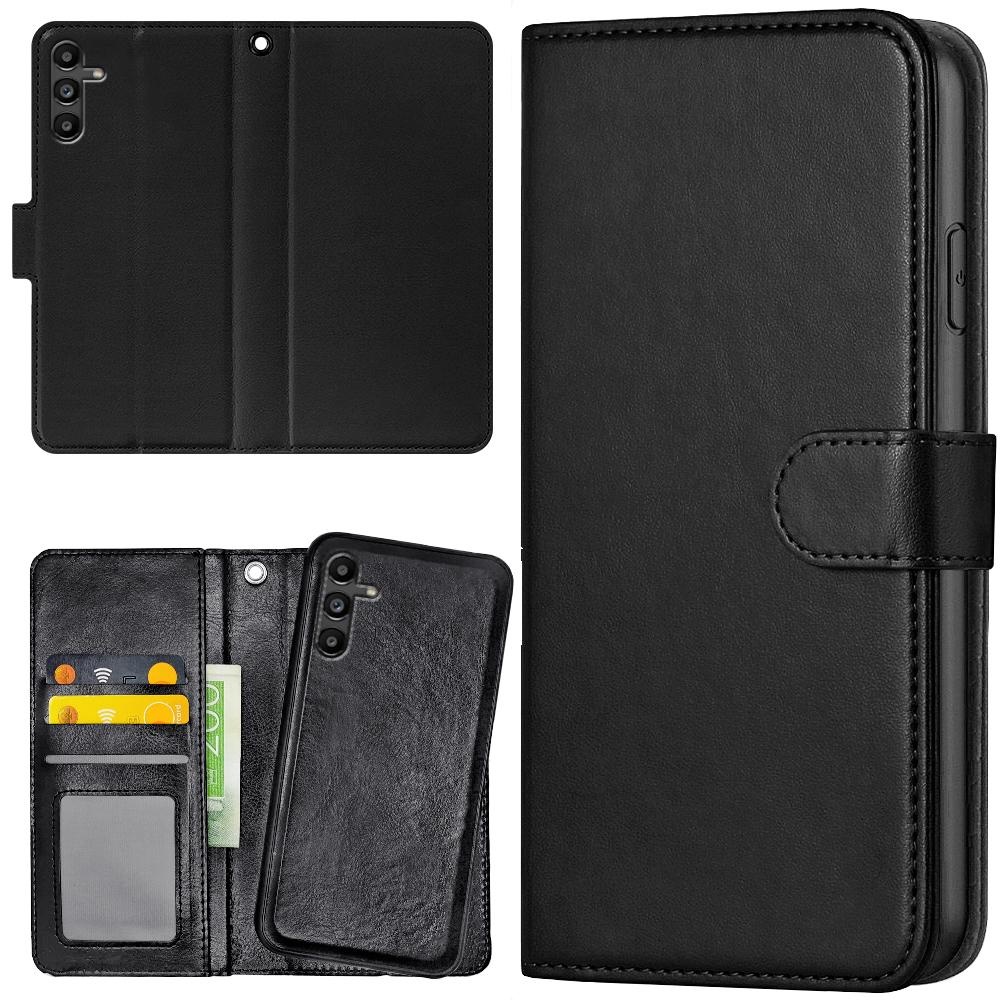 Compatible with Samsung Galaxy A55 5G Wallet Case Black - Image 1