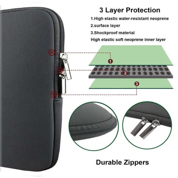 Black 15.6-Inch Computer Case Compatible with 13 and 15 Inch MacBook Pro and Air - Image 3