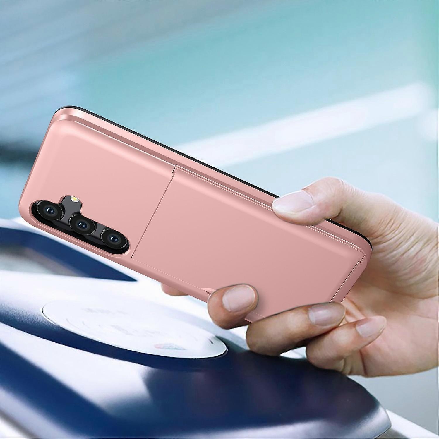 Compatible with Samsung Galaxy A16 5G 4G Compatible Case with Card Holder TPU PC Back Cover Rose Gold - Image 4