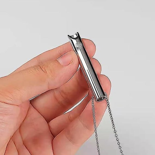 2pcs Breathing Necklace, Anxiety Necklace for Women, Stress Relief Mindful Breathing Necklace Stainless Steel for Meditation Relaxation Black gold Black gold - Image 3