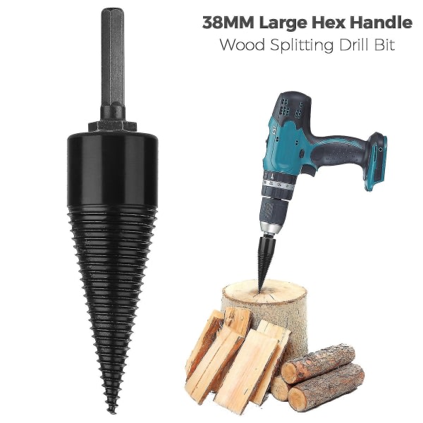 Industrial wood drill bits, wood cones, hexagonal shank, wood splitter, screw splitter, 38 mm - Image 1