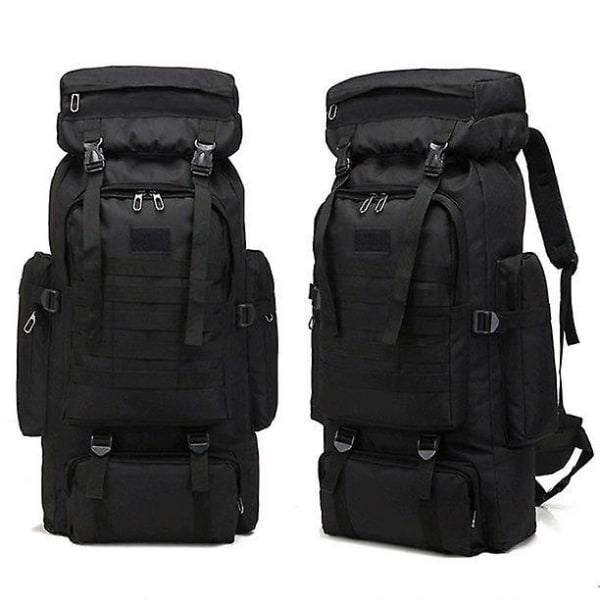 80L Military Tactical Backpack Waterproof Fishing Bag Multifunctional Bag for Adults Outdoor Sports Climbing Camping Black - Image 3
