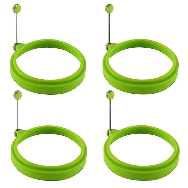 4 pcs silicone egg ring, egg rings non-stick, egg cooking rings, perfect fried shape or pancake rings - Image 5