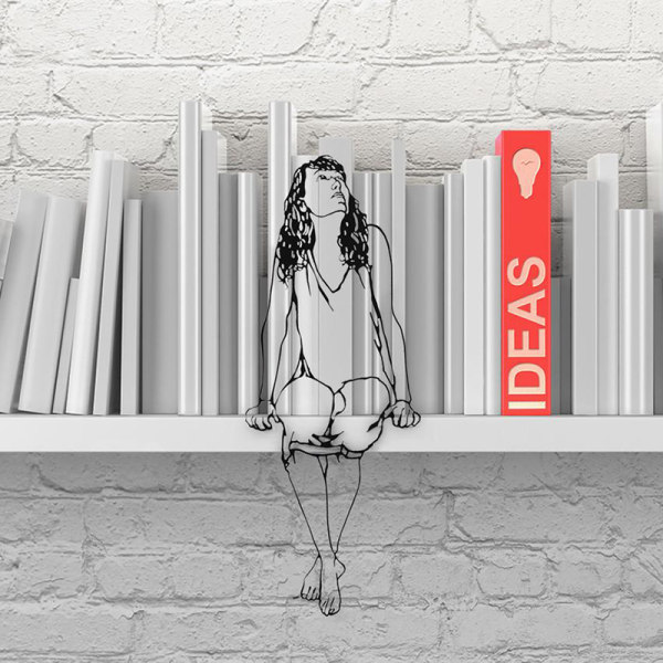 Metal Art Decor Modern 2D Figure Ornament Shelf Home Office Housewarming Gift - Image 5