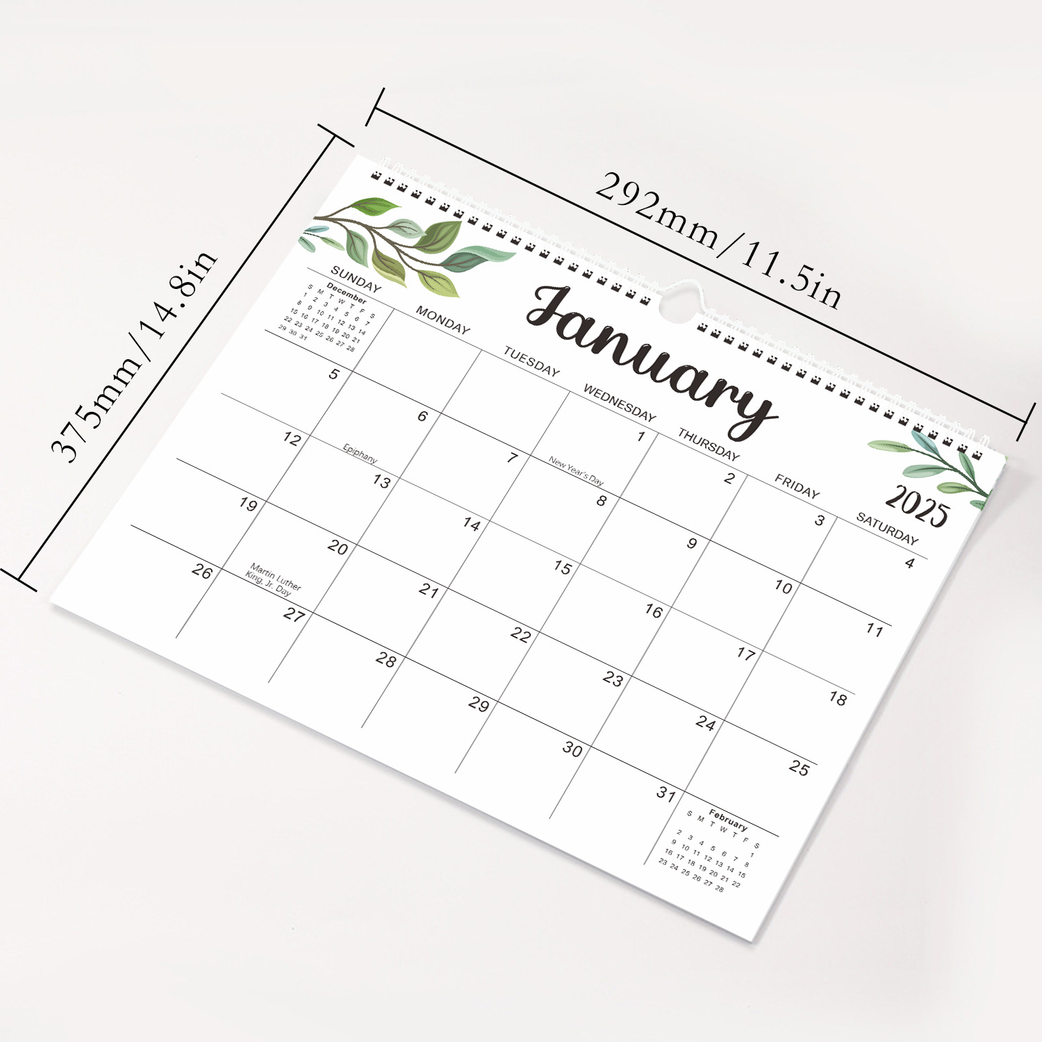 2025 Calendar - 14.5 x 11.4 inch 2025 Wall Calendar in Progress - Image 2