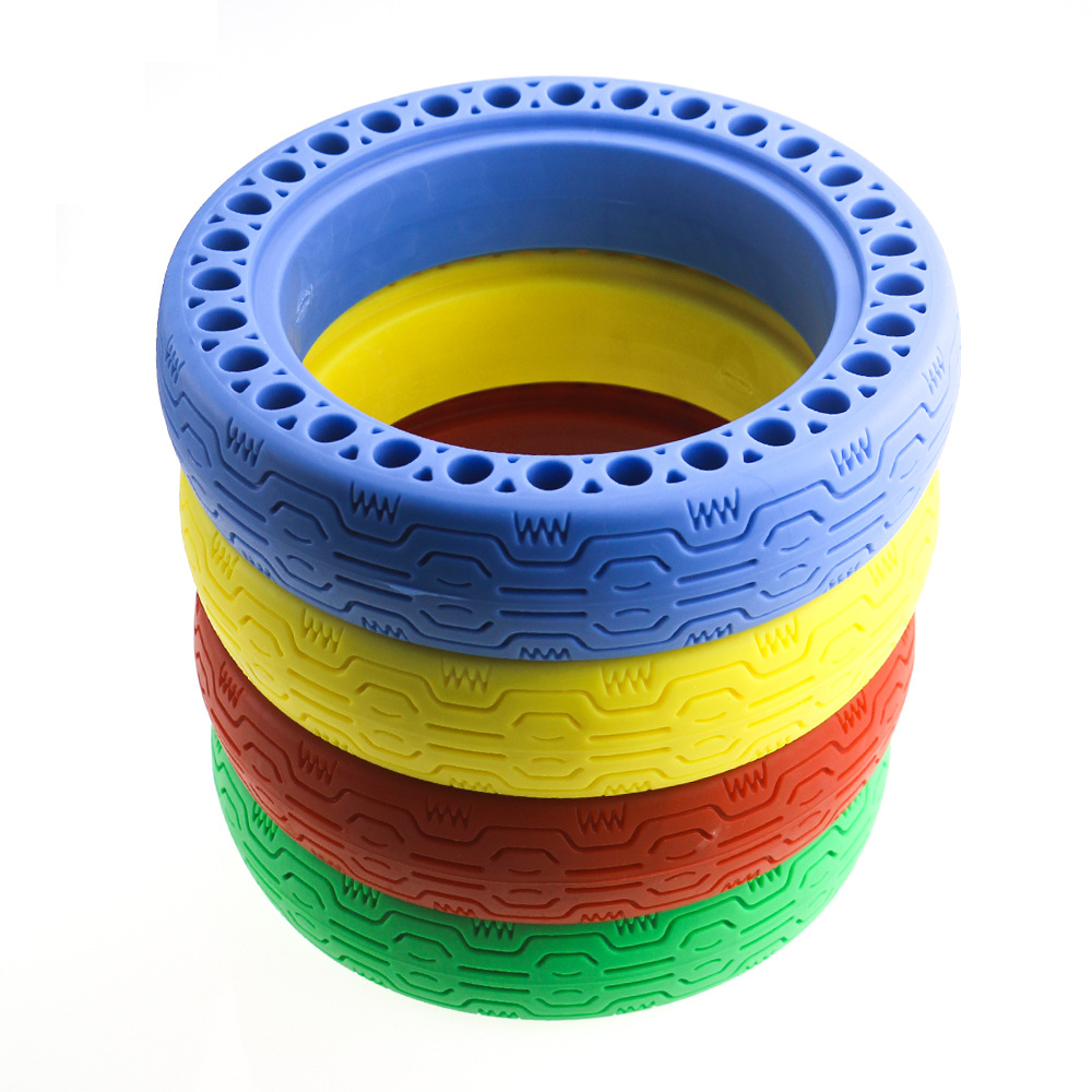 For Xiaomi electric scooter color solid tire multi-color honeycomb tire hollow airless tire M365 explosion-proof solid tire green - Image 3