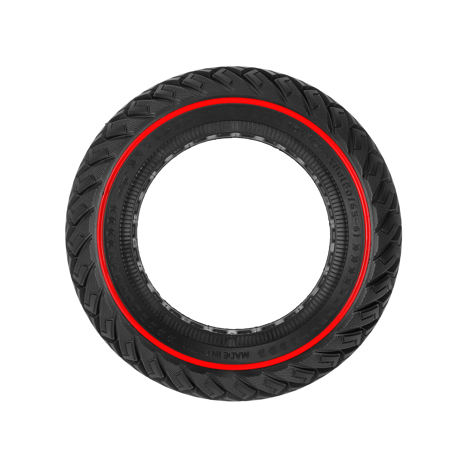 10-inch 10*3 off-road solid tire 255×80 non-slip explosion-proof tire 80/65-6 airless honeycomb tire Black Tire only - Image 5
