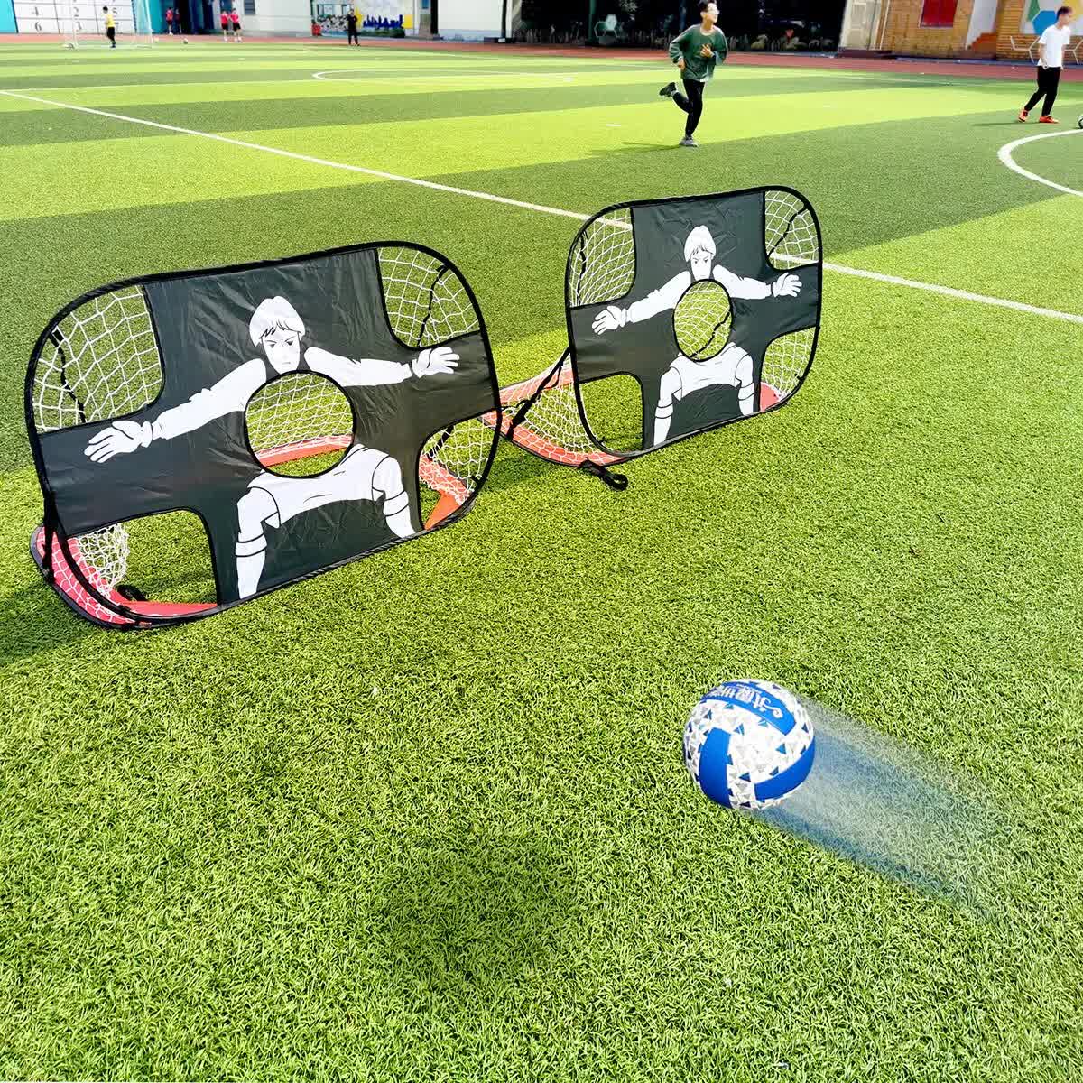 Foldable Nylon Football Goal for Kids and Adults, Football Goal for Playground, Garden, Indoor and Outdoor Red - Image 3