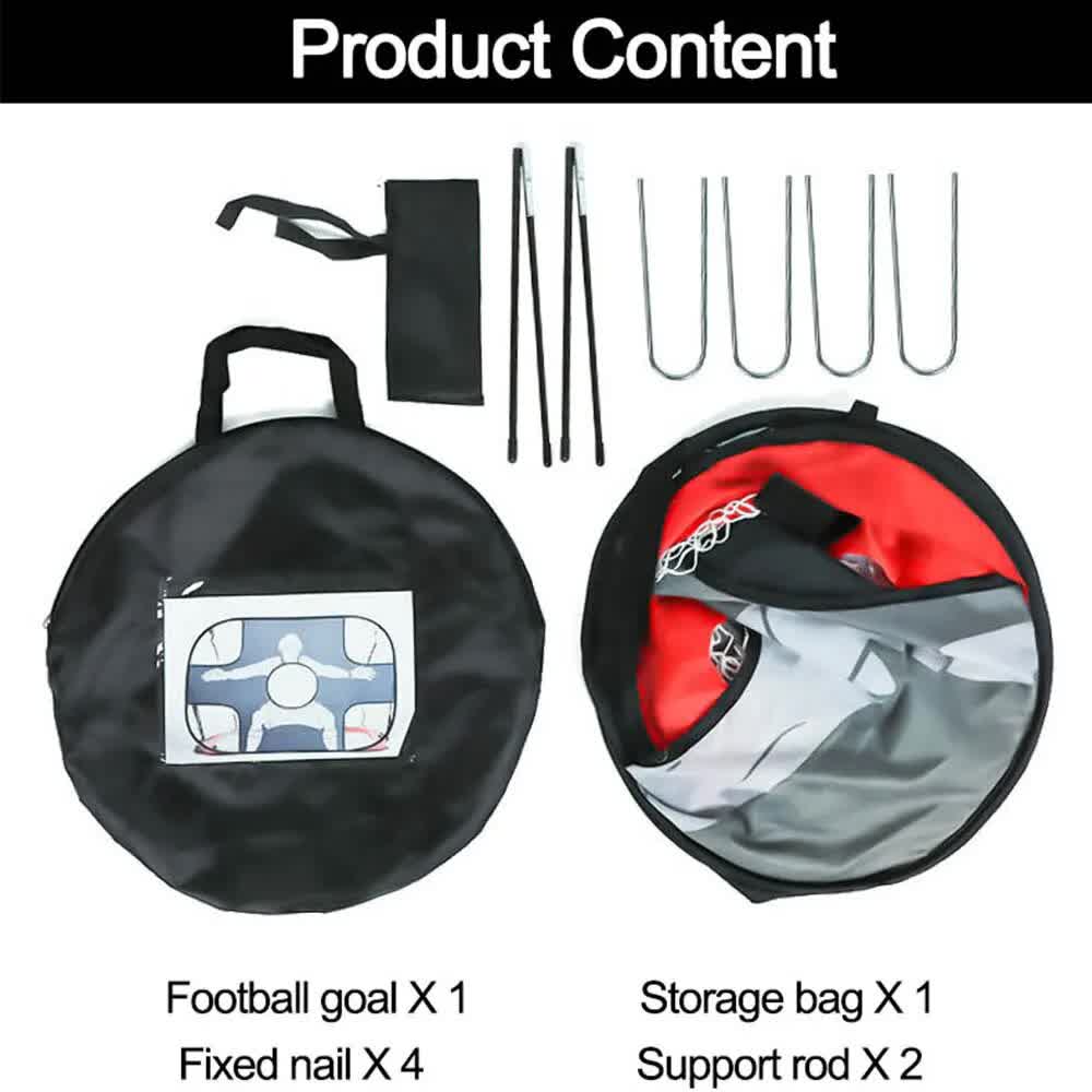 Foldable Nylon Football Goal for Kids and Adults, Football Goal for Playground, Garden, Indoor and Outdoor Red - Image 4