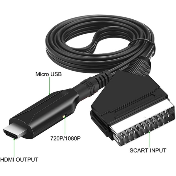 Scart to HDMI Converter, All-in-One SCART to HDMI Adapter, 1080P - Image 4