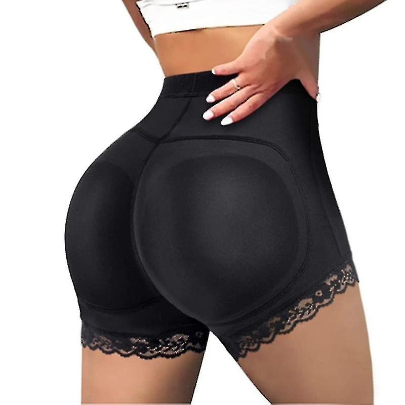 Women's Body Shaper Padded Butt Lifter Shorts Black S with Fake Bum Hip Enhancer Push Up Panty - Image 2
