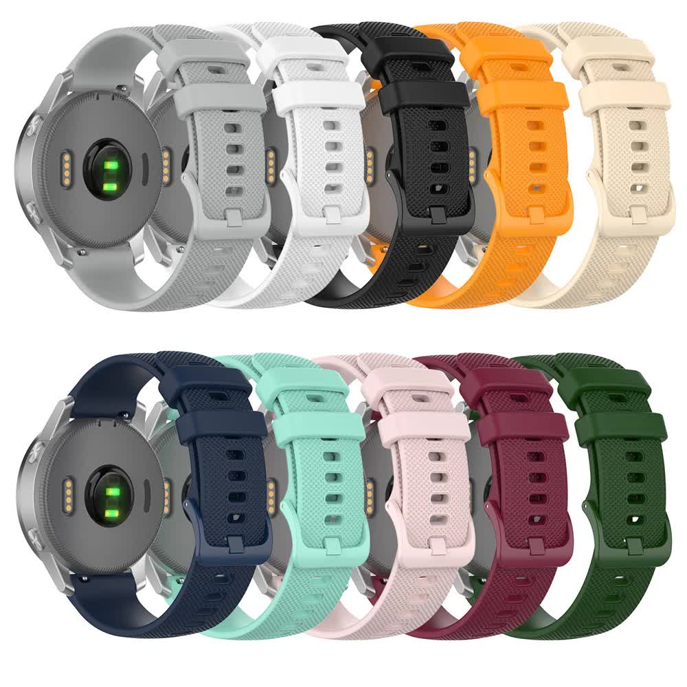 20 22mm Silicone Strap for Garmin Venu 3 Band Forerunner 265 255 245 Music Vivoactive 4 Band for Garmin Venu Sq 2 Plus Bracelet Gray Gray 20mm - Image 5