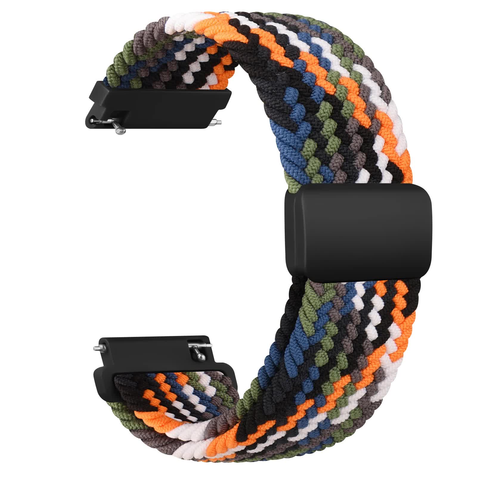 20mm Braided Sololoop for Garmin Vivoactive 5/3/3 Music Band Wristband for Garmin VivoMove3/Trend/Sport Venu SQ/SQ2/2plus Strap Denim Denim 20mm - Image 1