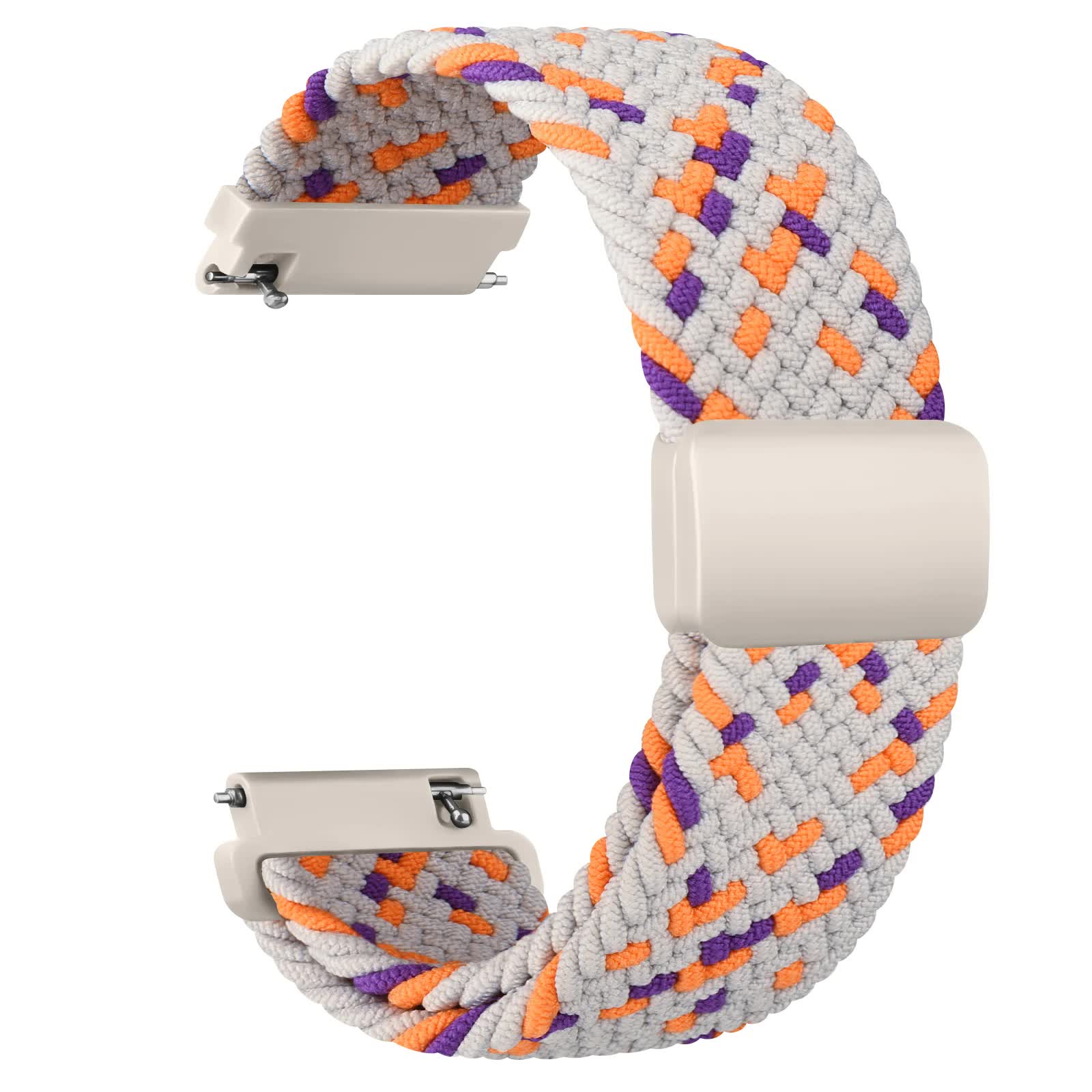 20mm Braided Sololoop for Garmin Vivoactive 5/3/3 Music Band Wristband for Garmin VivoMove3/Trend/Sport Venu SQ/SQ2/2plus Strap Rose Pink 20mm - Image 5