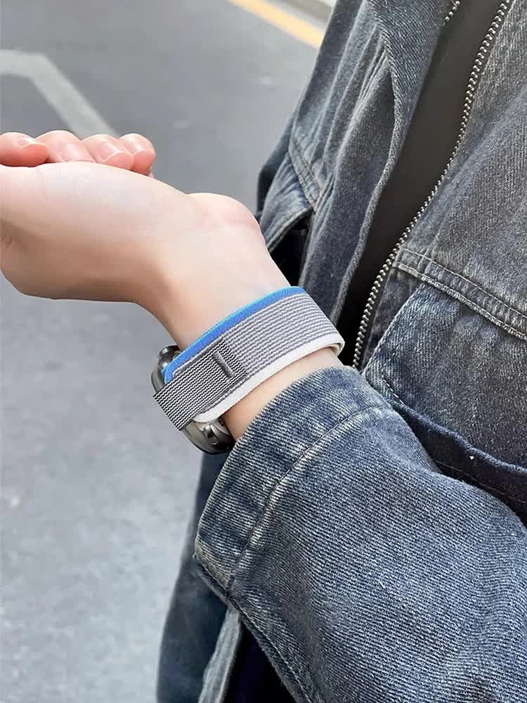 Trail Strap Compatible with Apple Watch Ultra 2 Series 9 8 7 6 5 3 for 49mm 45mm 44mm 42mm 41mm 40mm 38mm in Orange Beige - Image 6