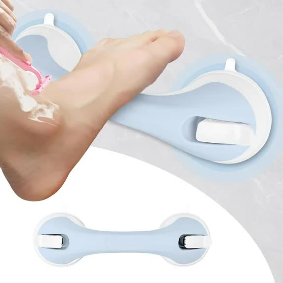 Shower Foot Rest for Wall, Shower Pedicure Foot Stool for Shaving Legs Bathroom Stool with Powerful Suction Cups Foot Stand for Inside Shower Suitable for Small Shower Spaces - Image 1