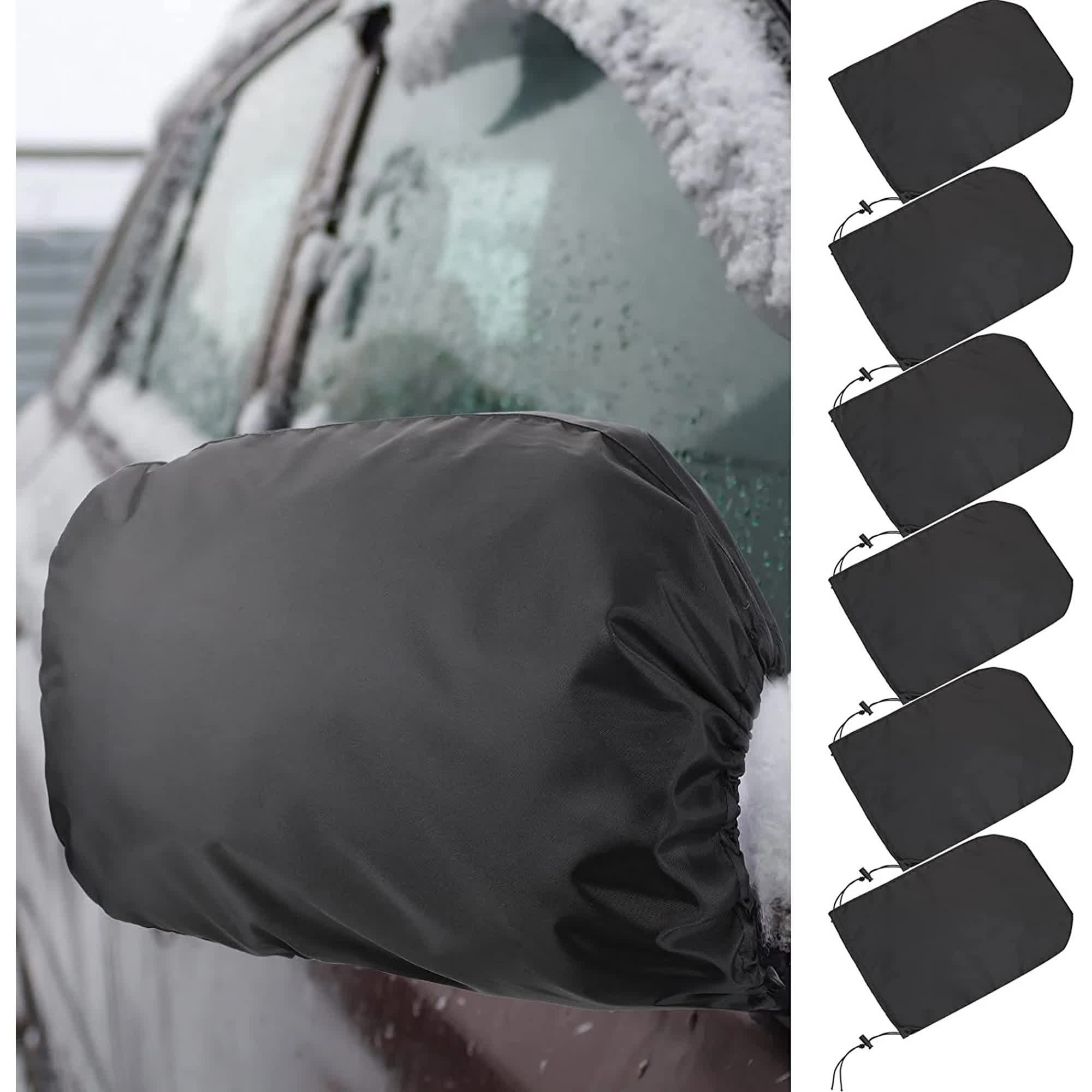 6 Pieces Waterproof Side Mirror Covers Auto Rearview Protection Cover Exterior Rear View Accessories Car Mirror Accessories with Drawstrings for Car Vehicle Winter - Image 1