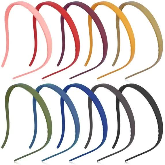 Headbands for Glasses Wearers 10Pcs, Sunglasses Headband for Women Girls, No Headache Headband Flex, Comfortable Headbands Non-slip, Square Headband, Matte Plastic Headbands No Pressure - Image 1