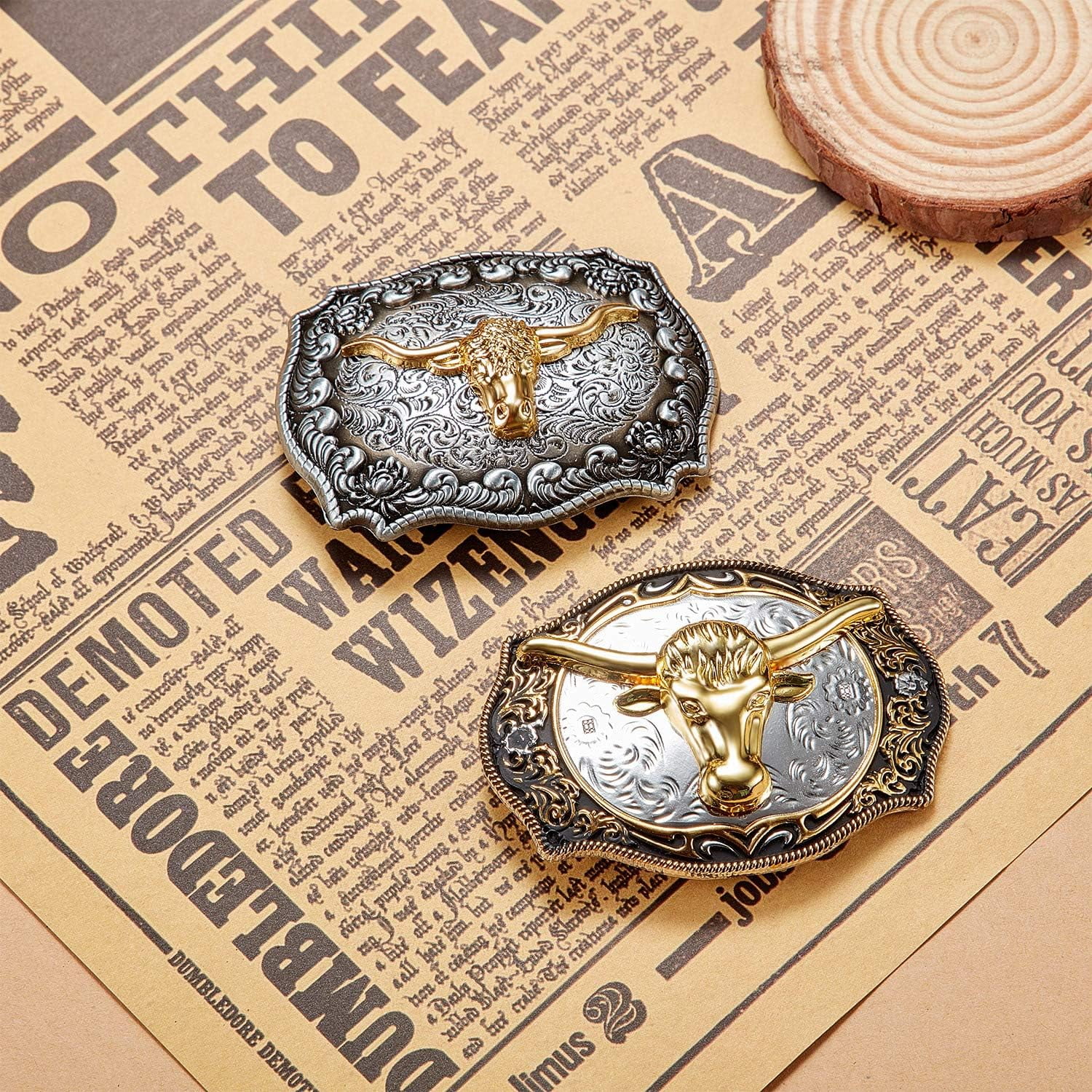 2 Pieces Longhorn Bull Eagle Letter J Belt Buckle Cowboy Belt Buckle Western Rodeo Bull Buckle for Men - Image 4