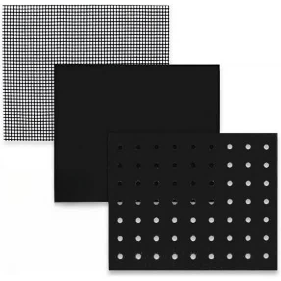 Reusable Liners for Toaster Oven Air Fryer 9 x 11 Accessories Compatible with Breville, Black & Decker, Cuisinart, Emeril Lagasse + More, Perforated Non-Stick Mats for Baking,Cooking,Oven Rack - Image 1